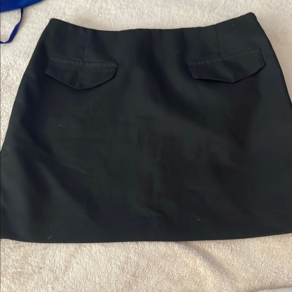 Black Mini Skirt with Pockets